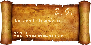 Darabont Imogén névjegykártya